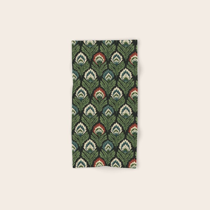 Vintage Floral Tapestry Pattern Bath Towel Gallery Image 1