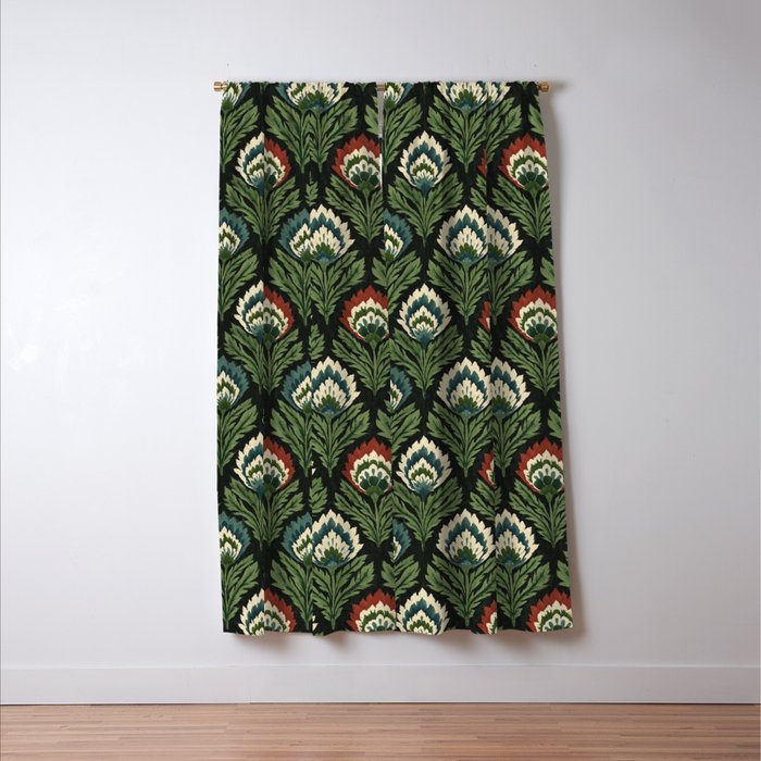 Vintage Floral Tapestry Pattern Window Curtain Gallery Image 3