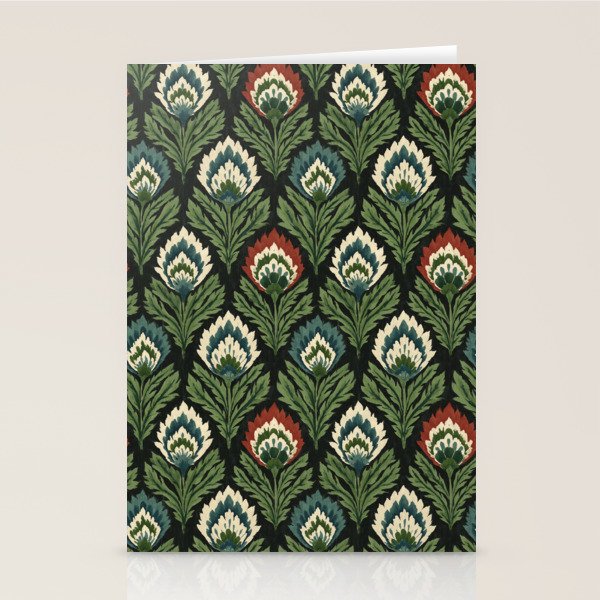Vintage Floral Tapestry Pattern Stationery Card Gallery Image 2
