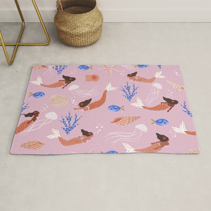 mermaids & Seashells Rug Gallery Image 1