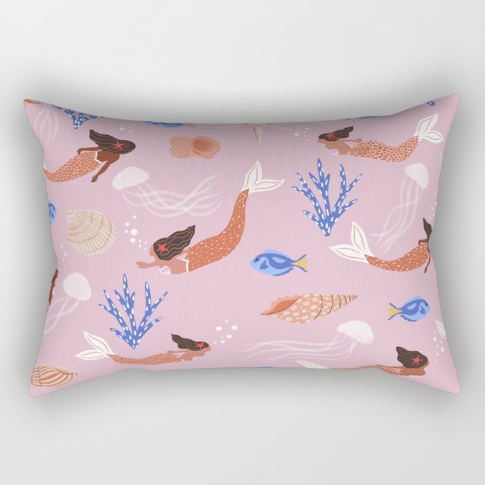 mermaids & Seashells Rectangular Pillow Gallery Image 2