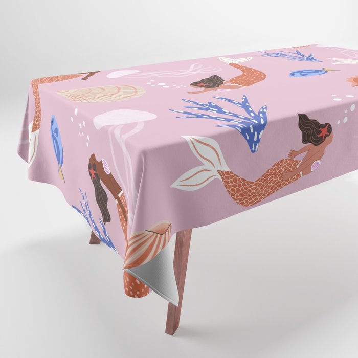 mermaids & Seashells Tablecloth Gallery Image 1