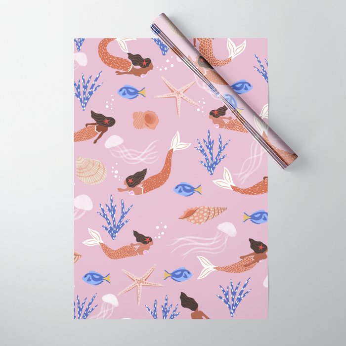 mermaids & Seashells Wrapping Paper Gallery Image 1