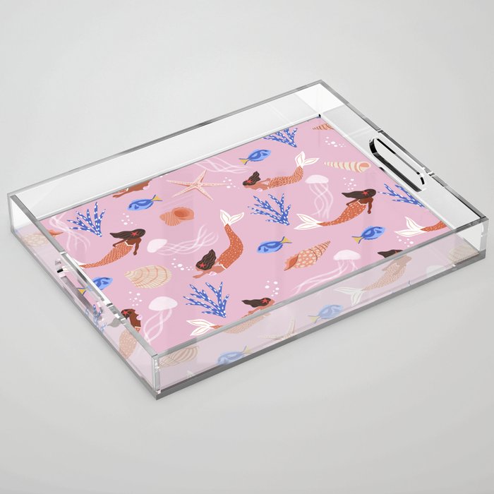 mermaids & Seashells Acrylic Tray Gallery Image 1