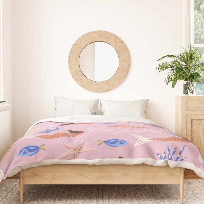 mermaids & Seashells Duvet Cover Gallery Image 3