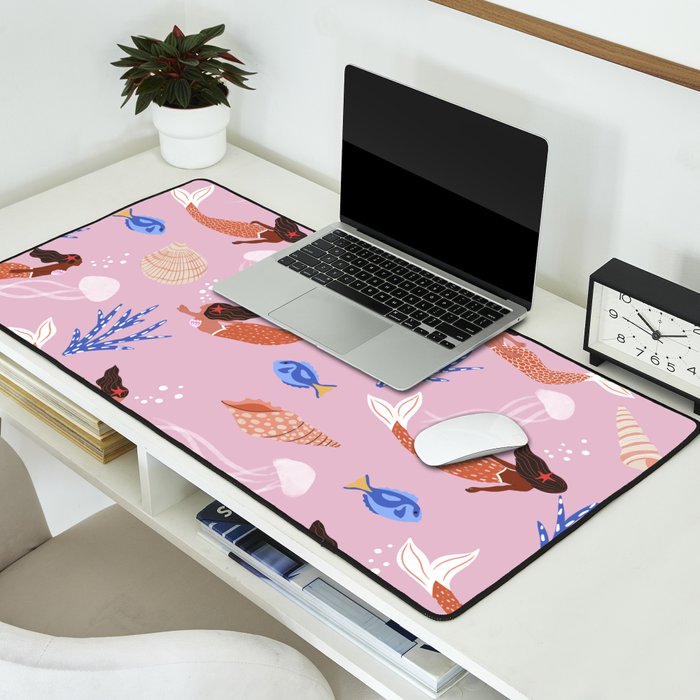 mermaids & Seashells Desk Mat Gallery Image 2