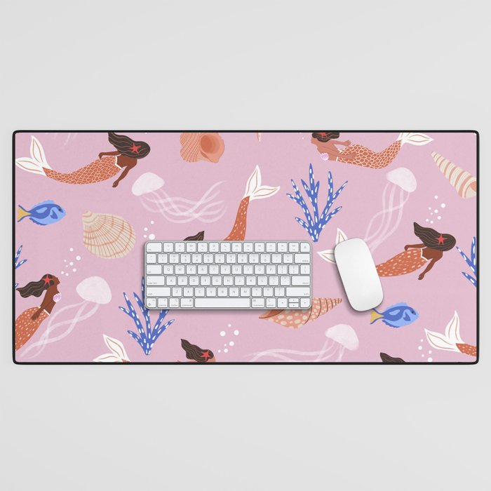 mermaids & Seashells Desk Mat Gallery Image 1
