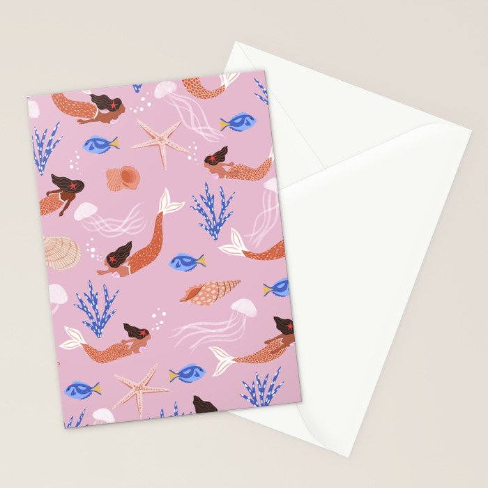 mermaids & Seashells Stationery Card Gallery Image 2