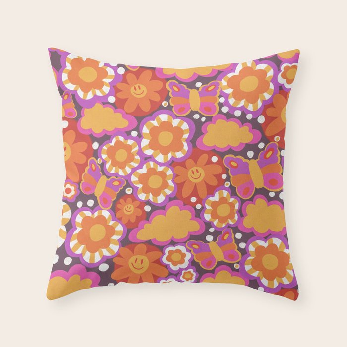 Butterfly world Throw Pillow Gallery Image 1