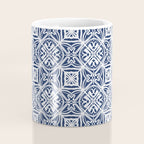 Blue tile brushstroke pattern Coffee Mug Gallery Image 4