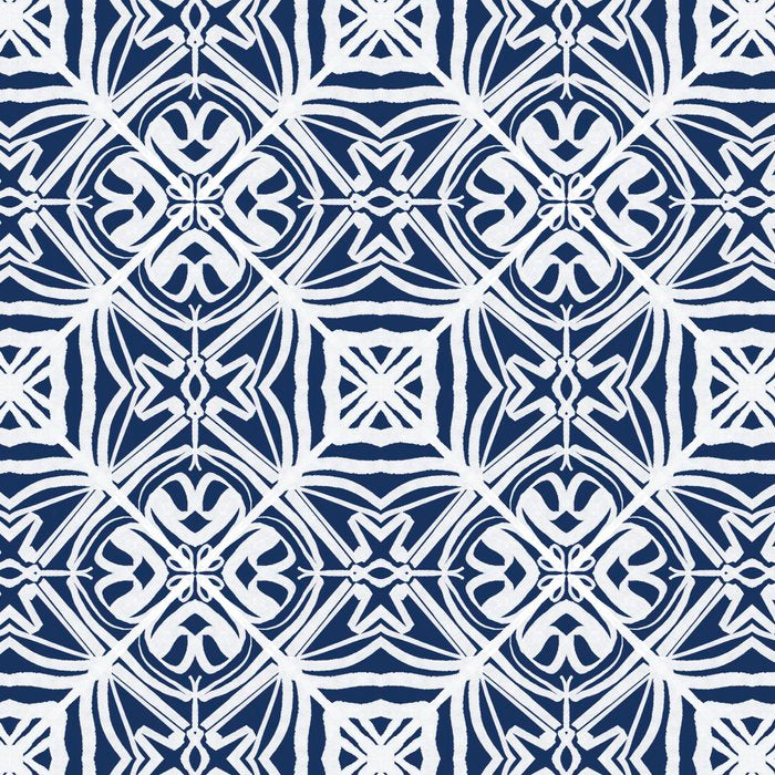 Blue tile brushstroke pattern Coffee Mug Gallery Image 2