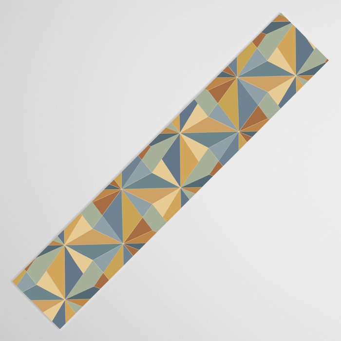 Kaleidoscope Tile Pattern III Warm Earthy Summer Table Runner Gallery Image 3