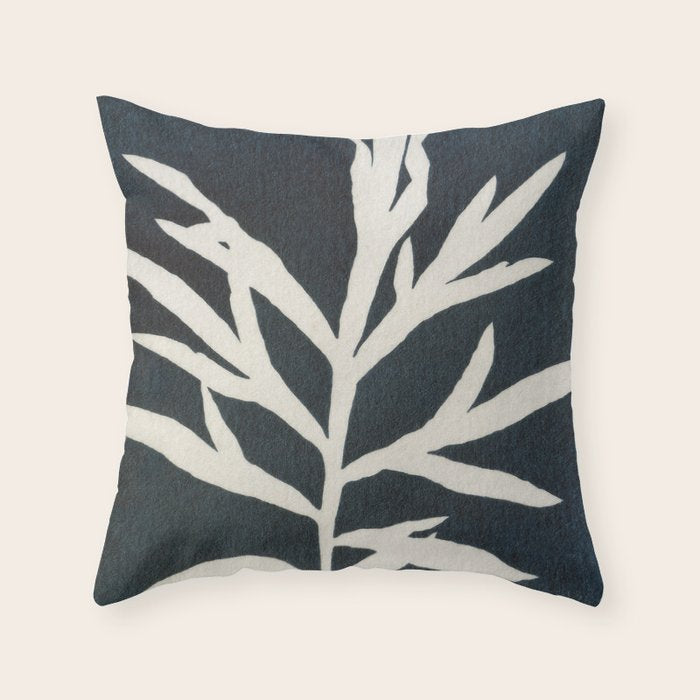 Cyanotype Still Life Studies #3 Throw Pillow Gallery Image 6