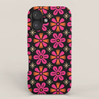 Retro Mid Century Modern Floral Pattern iPhone Case Gallery Image 1