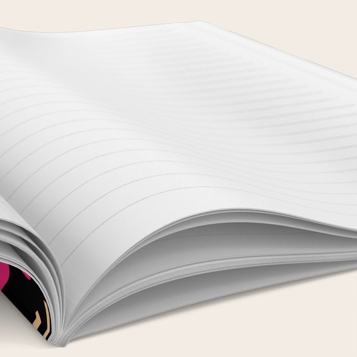 Retro Mid Century Modern Floral Pattern Notebook Gallery Image 2