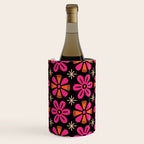 Retro Mid Century Modern Floral Pattern Wine Chiller Gallery Image 1