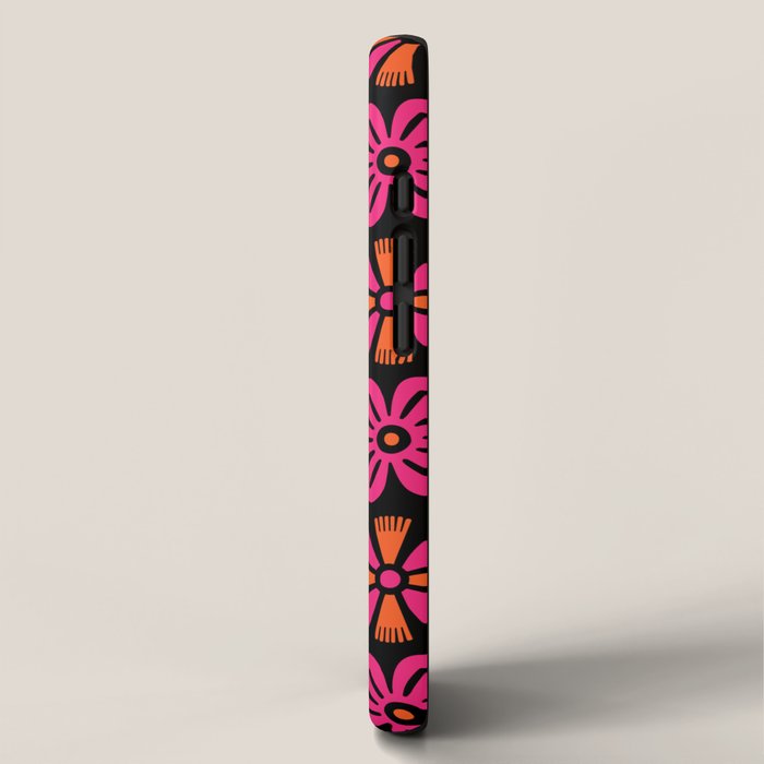 Retro Mid Century Modern Floral Pattern iPhone Case Gallery Image 2