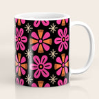 Retro Mid Century Modern Floral Pattern Coffee Mug Gallery Image 1