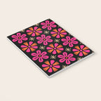 Retro Mid Century Modern Floral Pattern Notebook Gallery Image 3