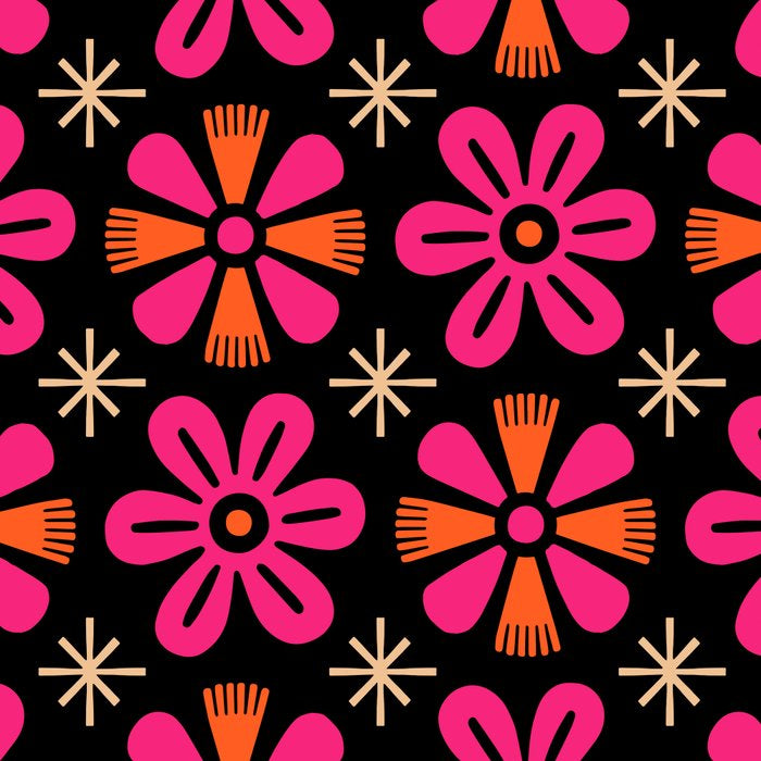 Retro Mid Century Modern Floral Pattern Coffee Mug Gallery Image 2