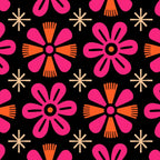 Retro Mid Century Modern Floral Pattern Coffee Mug Gallery Image 2