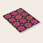 Retro Mid Century Modern Floral Pattern Notebook Gallery Image 2