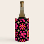 Retro Mid Century Modern Floral Pattern Wine Chiller Gallery Image 3
