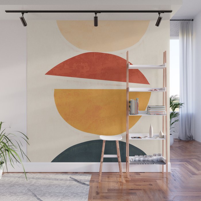 Minimal Abstract Shapes 11 Wall Mural Gallery Image 1