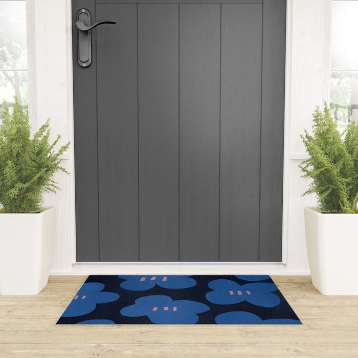 HEY-floral  Welcome Mat Gallery Image 3