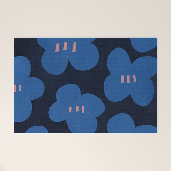 HEY-floral  Welcome Mat Gallery Image 1