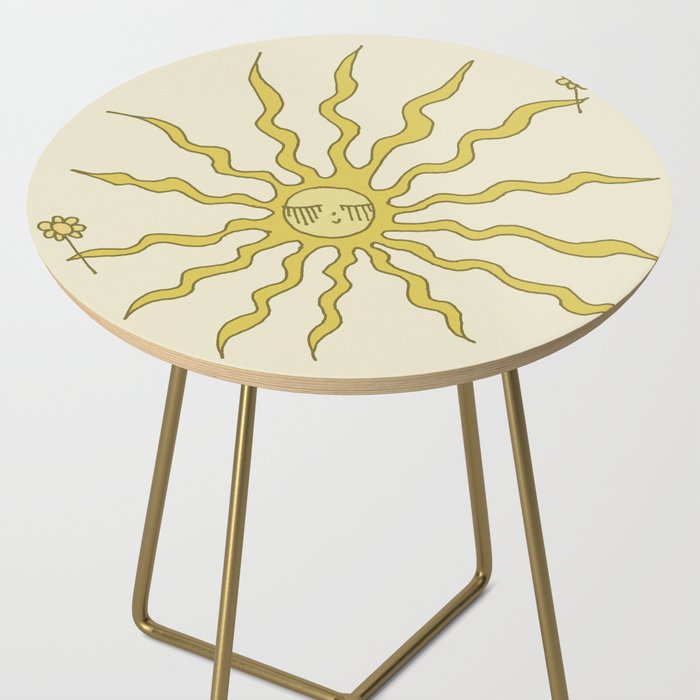 you are sunshine // retro art by surfy birdy Side Table Gallery Image 2
