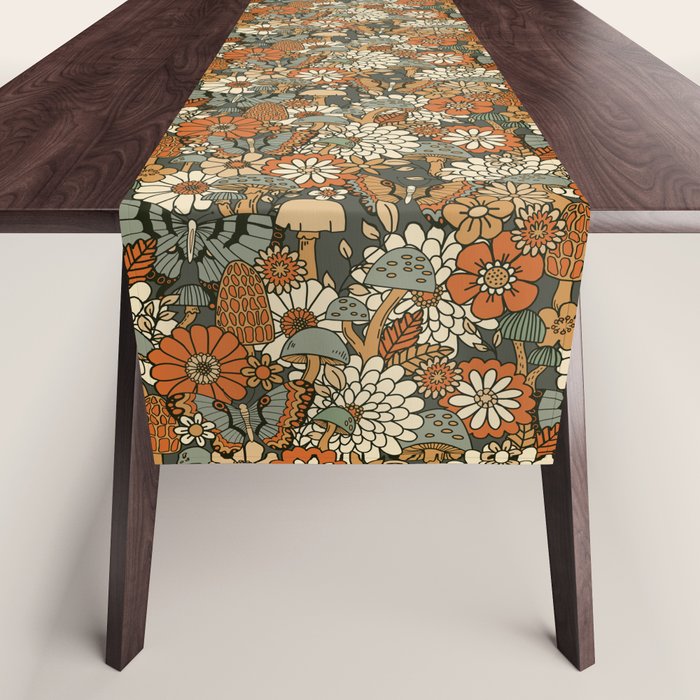 Mushroom Butterfly Garden Table Runner Gallery Image 1