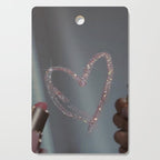 I LOVE YOU | glitter | love | heart | lipstick | mirror | collage | fashion | glam | pink | cute | art | wall | photo  Cutting Board Gallery Image 1