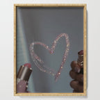 I LOVE YOU | glitter | love | heart | lipstick | mirror | collage | fashion | glam | pink | cute | art | wall | photo  Serving Tray Gallery Image 1