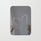 I LOVE YOU | glitter | love | heart | lipstick | mirror | collage | fashion | glam | pink | cute | art | wall | photo  Bath Mat Gallery Image 1