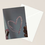 I LOVE YOU | glitter | love | heart | lipstick | mirror | collage | fashion | glam | pink | cute | art | wall | photo  Stationery Card Gallery Image 2