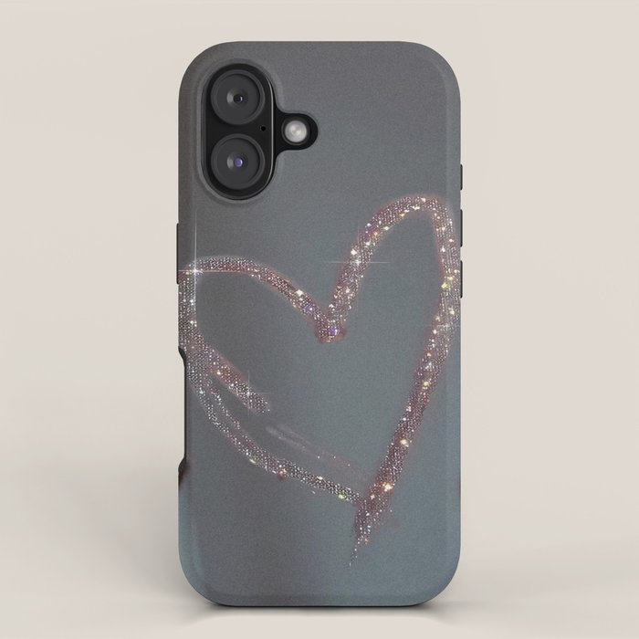 I LOVE YOU | glitter | love | heart | lipstick | mirror | collage | fashion | glam | pink | cute | art | wall | photo  iPhone Case Gallery Image 1