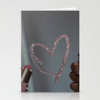 I LOVE YOU | glitter | love | heart | lipstick | mirror | collage | fashion | glam | pink | cute | art | wall | photo  Stationery Card Gallery Image 2