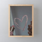 I LOVE YOU | glitter | love | heart | lipstick | mirror | collage | fashion | glam | pink | cute | art | wall | photo  Mini Art Print Gallery Image 1