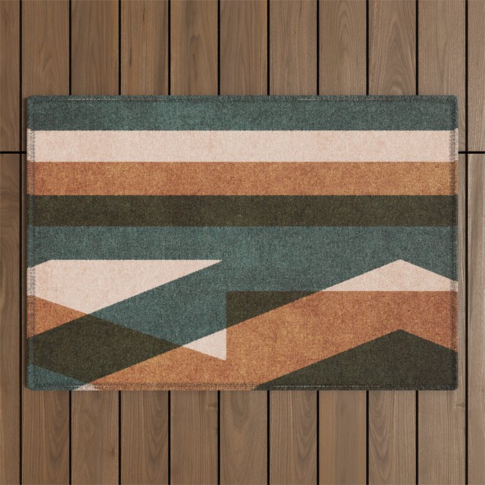 ABSTRACT ALPHABET / Decorative K Outdoor Rug Gallery Image 1