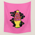 Lit Lava Lamp in pink in 3D Wall Tapestry Gallery Image 4