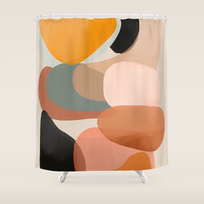 Modern Abstract Art 145 Shower Curtain Gallery Image 1