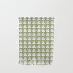 Clovers XXVIII Natural Green Botanical Pattern Wall Hanging Gallery Image 1