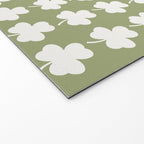 Clovers XXVIII Natural Green Botanical Pattern Welcome Mat Gallery Image 2