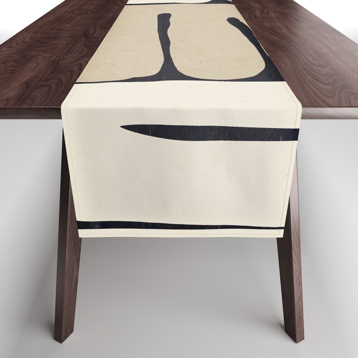 Modern Abstract Minimal Shapes 163 Table Runner Gallery Image 1