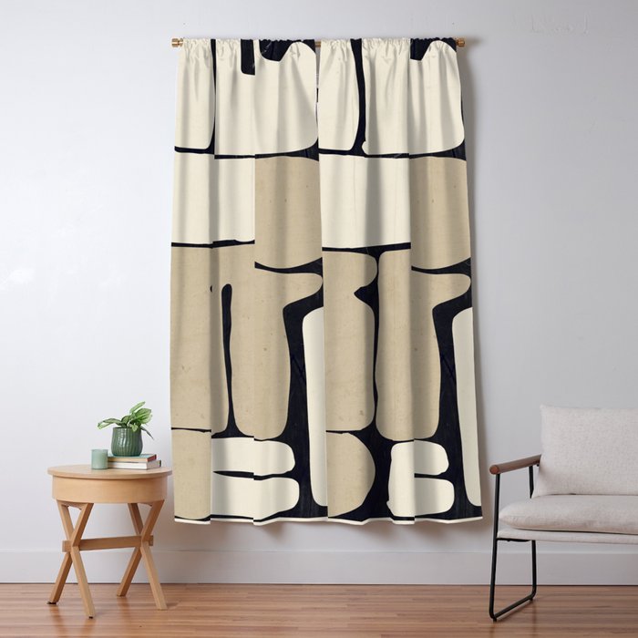 Modern Abstract Minimal Shapes 163 Window Curtain Gallery Image 5
