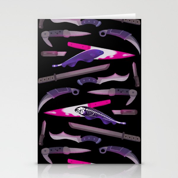 Ghost Knife fish Stationery Card Gallery Image 1