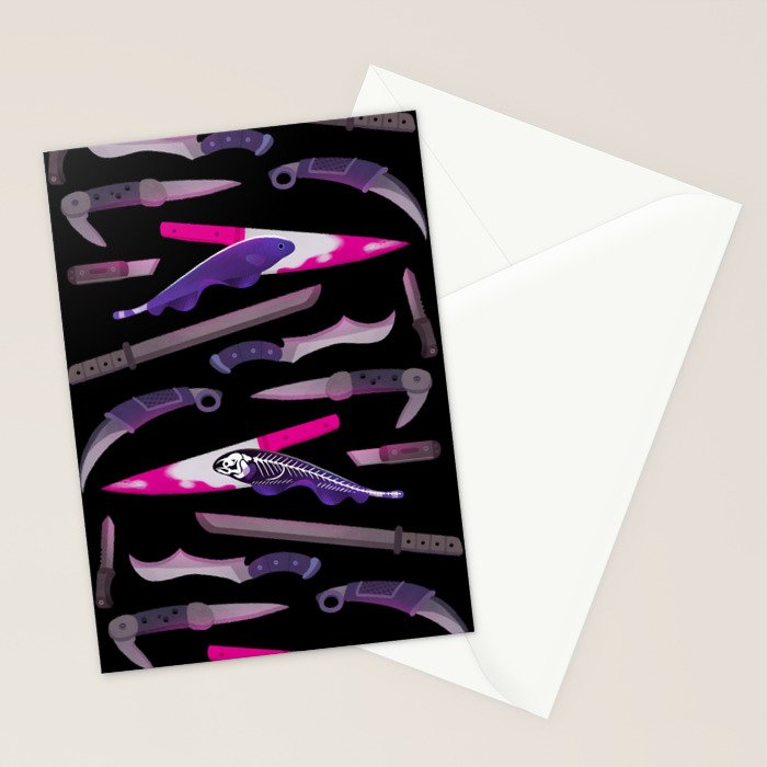 Ghost Knife fish Stationery Card Gallery Image 2
