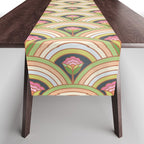 Retro Rainbow Flowers Table Runner Gallery Image 1
