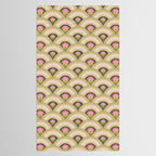 Retro Rainbow Flowers Tablecloth Gallery Image 2